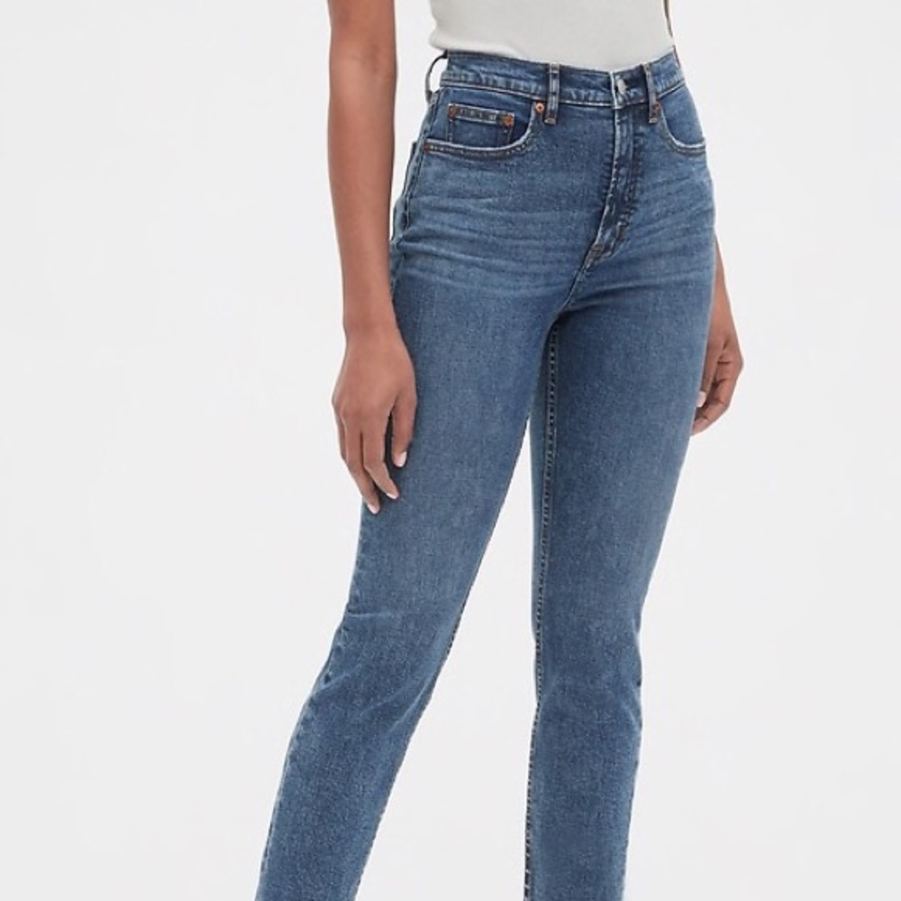 Gap high rise cigarette jeans
